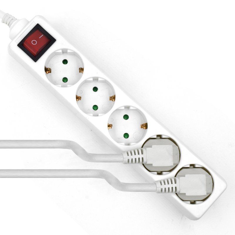 Ewent EW3916 power extension 1.5 m 5 AC outlet(s) Indoor White