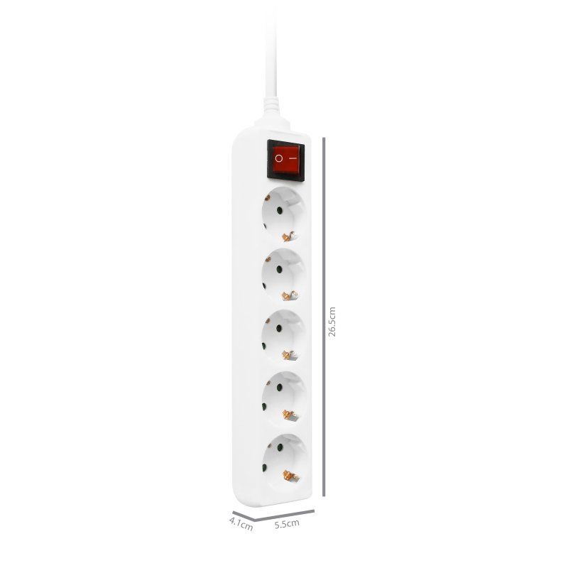 Ewent EW3916 power extension 1.5 m 5 AC outlet(s) Indoor White