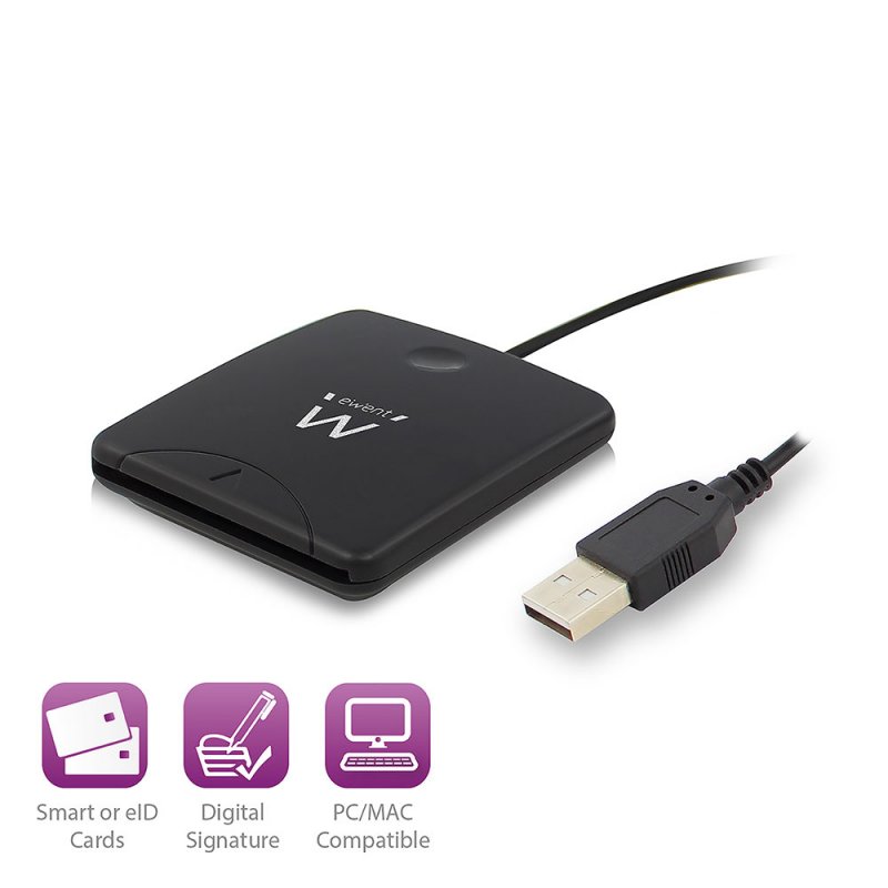 LECTOR DE TARJETAS EWENT SMART CARD ID USB 2.0