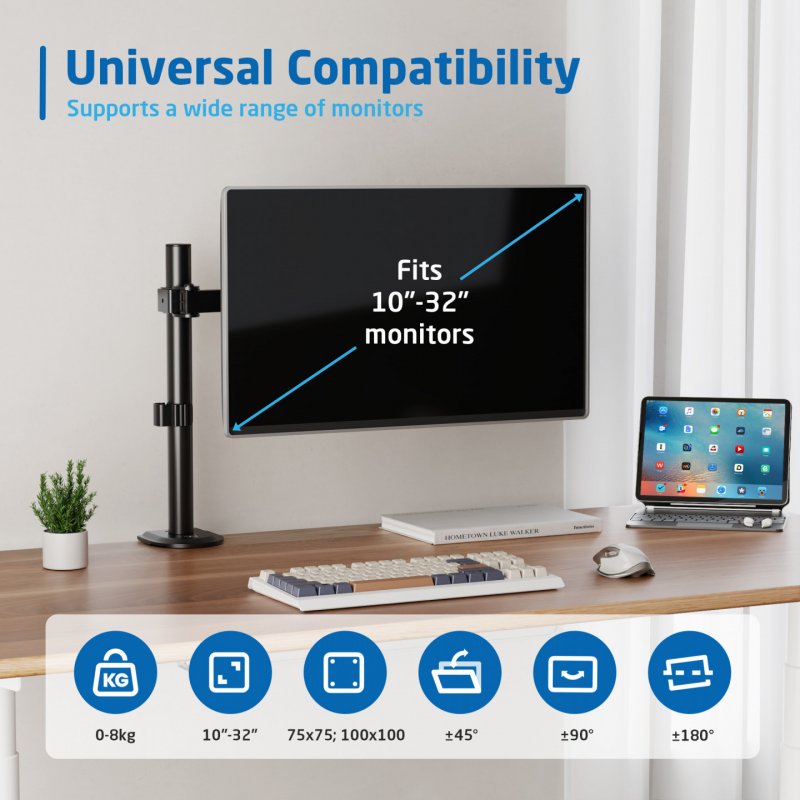 DESTOP SOPORTE EWENT DE MONITOR -1 MONITOR 13-32" MAX VESA 100X100