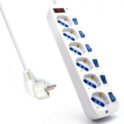 Ewent EW3932-3M surge protector White 6 AC outlet(s)
