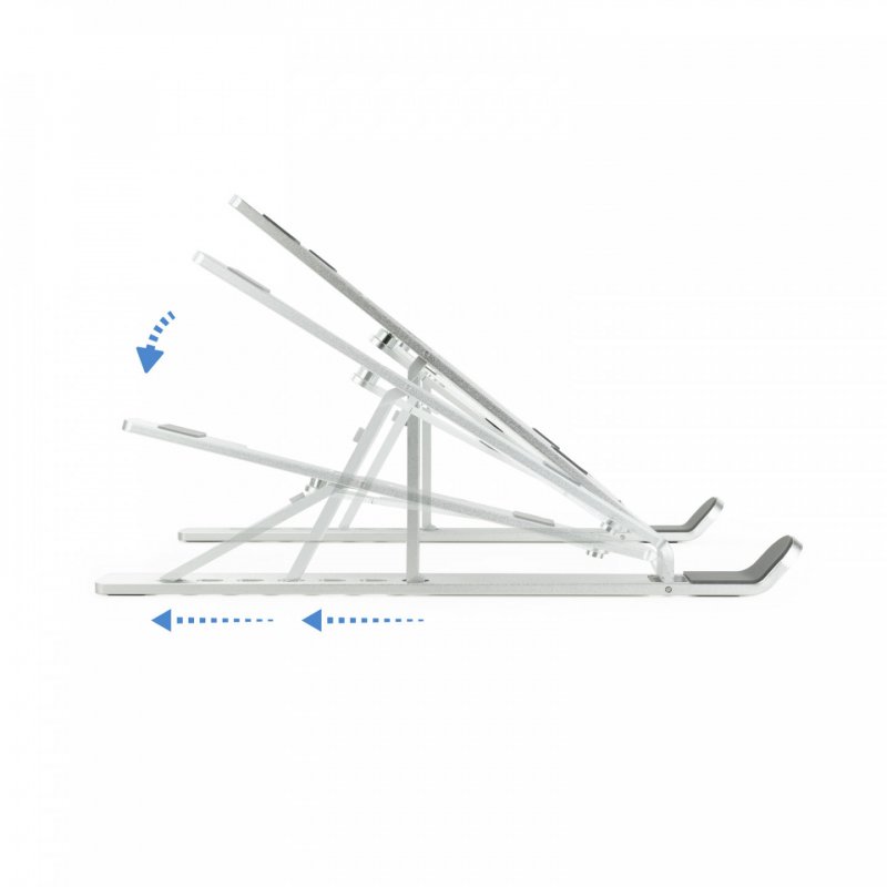 SOPORTE ELEVADOR PORTATIL/TABLET/LIBRO TQLRS0033-AL 11"-15" PLATA