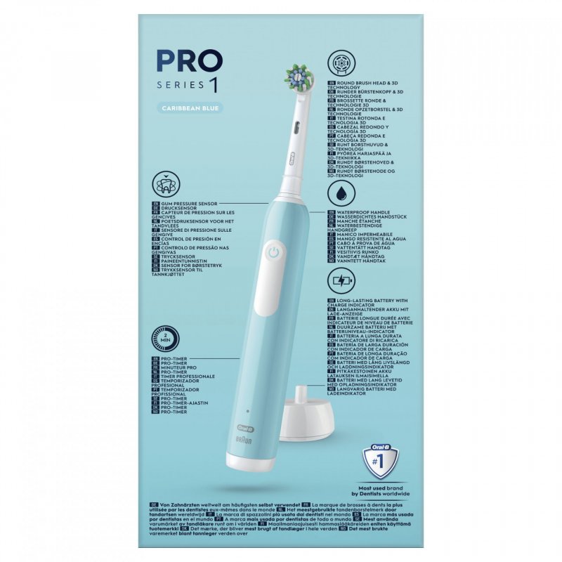 Oral-B Pro Series 1 Adulte Brosse à dents oscillante Bleu, Blanc