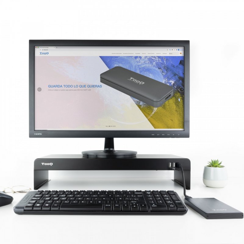 TooQ TQMR0124 monitor mount / stand Black Desk