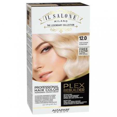 Il Salone Milano Plex Rebuilder Permanent Hair Color Cream 12.0 Pure Platinum Professional Hair Dye Kit
