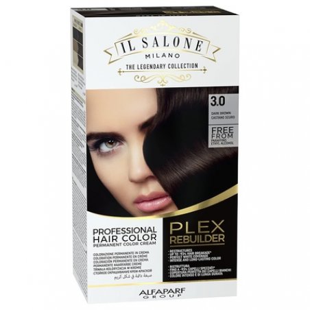 Il Salone Milano Plex Rebuilder Permanent Hair Color Cream 3.0 Dark Brown Professional Hair Dye Kit