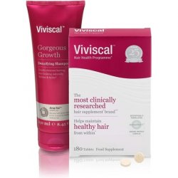 Viviscal Maximum Strength Hair Supplements 180 Tablets with Densifying Shampoo - Pack of 3
