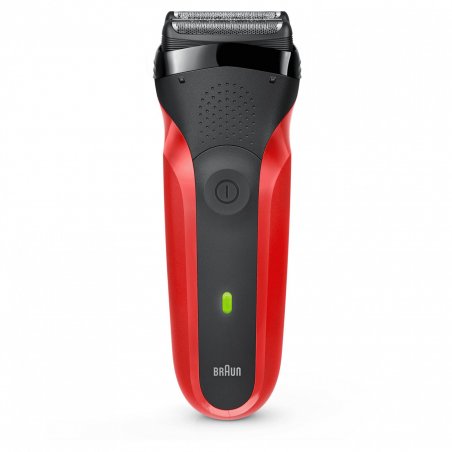 Braun 300S Electric Shaver - Black Red
