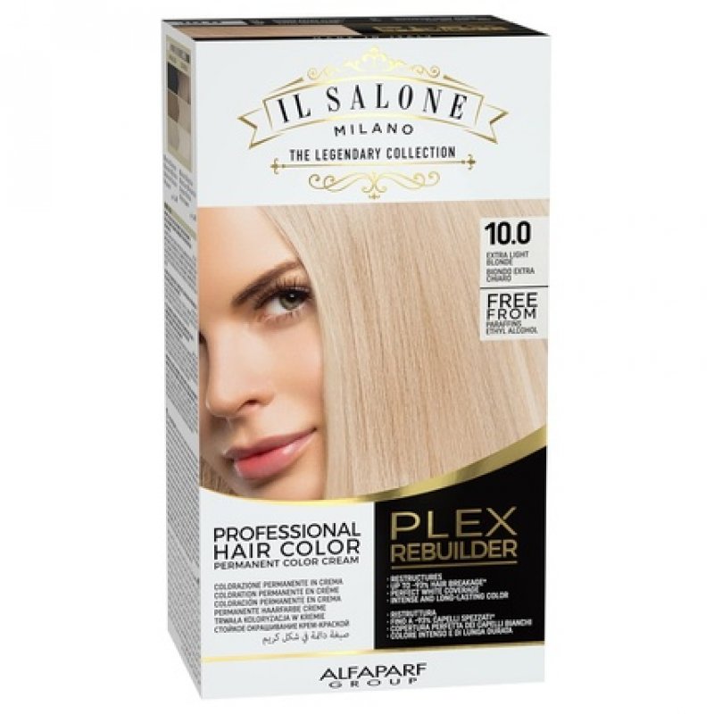 Il Salone Milano Plex Rebuilder Permanent Hair Color Cream 10.0 Extra Light Blonde Professional Hair Dye Kit