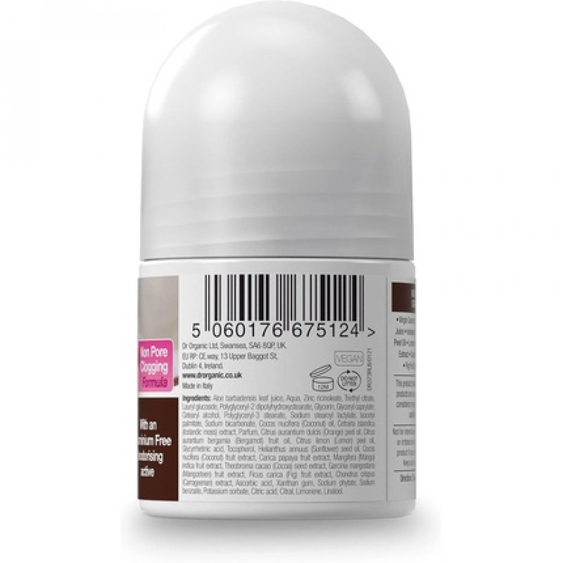Dr Organic Organic Virgin Coconut Oil Deodorant Natural Vegan Cruelty Free Paraben & SLS Free Aluminium Free 50ml