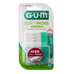 Gum Soft Picks Original Brushes Regular 50 Pieces
