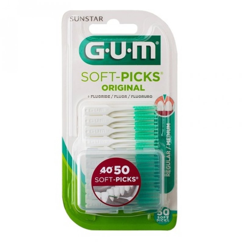 Gum Soft Picks Original Brushes Regular 50 Pieces