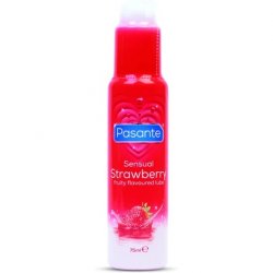 Pasante Sensual Strawberry Lube 75ml - Long-lasting, Non-sticky, Paraben-free - Condom-friendly