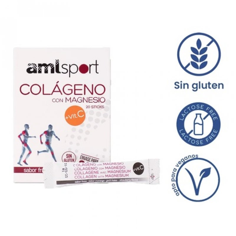 Amlsport Collagen with Magnesium and Vitamin C 20 Sticks