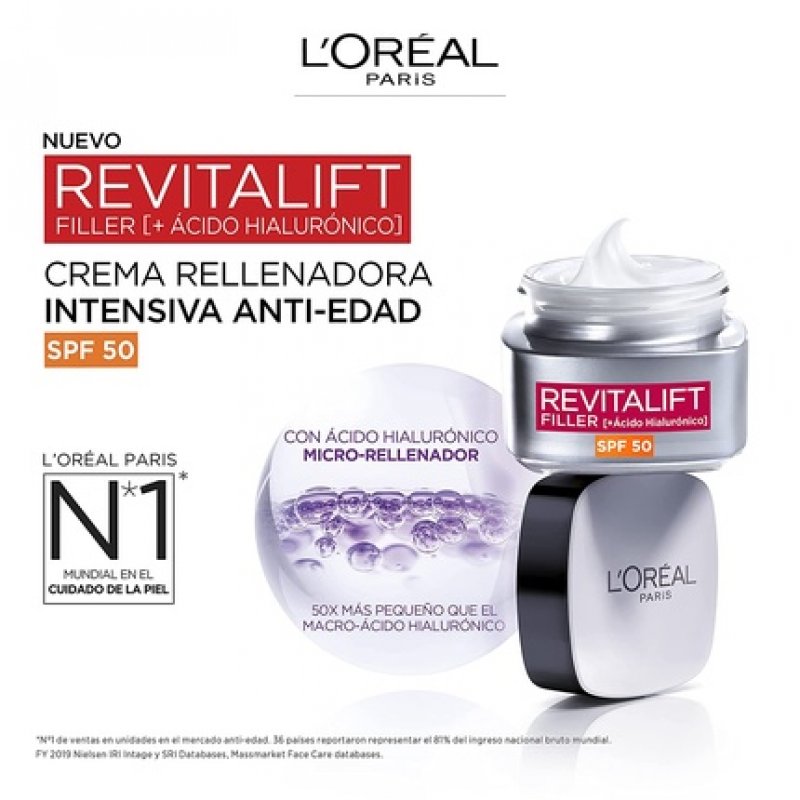 Revitalift Filler Hyaluronic Acid Day Cream with SPF50 50ml