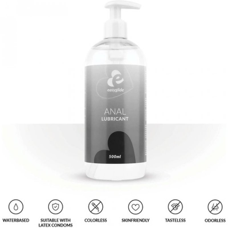 EasyGlide Water-Based Anal Lubricant - Compatible with Latex and Silicone 500ml