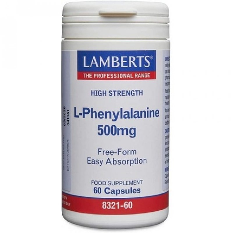 Lamberts L-Phenylalanine 500mg 60 Capsules
