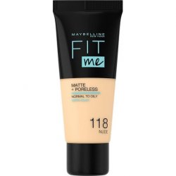 Maybelline Fit Me Matte Poreless Foundation 118 Nude 30ml