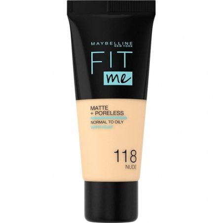 Maybelline Fit Me Matte Poreless Foundation 118 Nude 30ml
