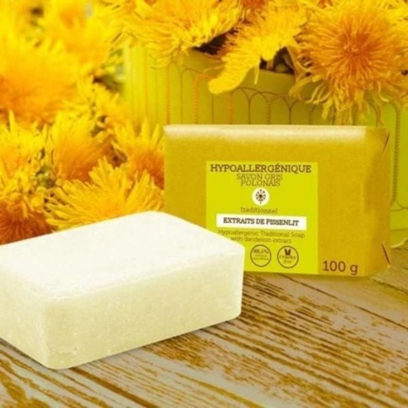 BARWA Hypoallergenic Traditional Polish Grey Soap with Dandelion 100ml