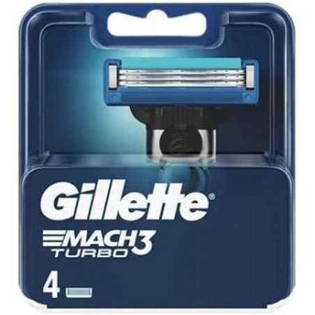 Gillette Mach3 Turbo Replacement Blades for Men's Razor