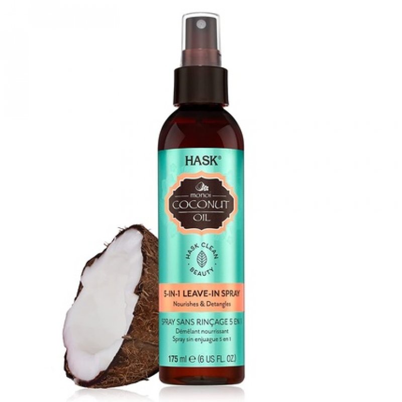 HASK Nourishing Coconut Monoi 5-in-1 Leave In Conditioner Spray for All Hair Types 6 fl oz