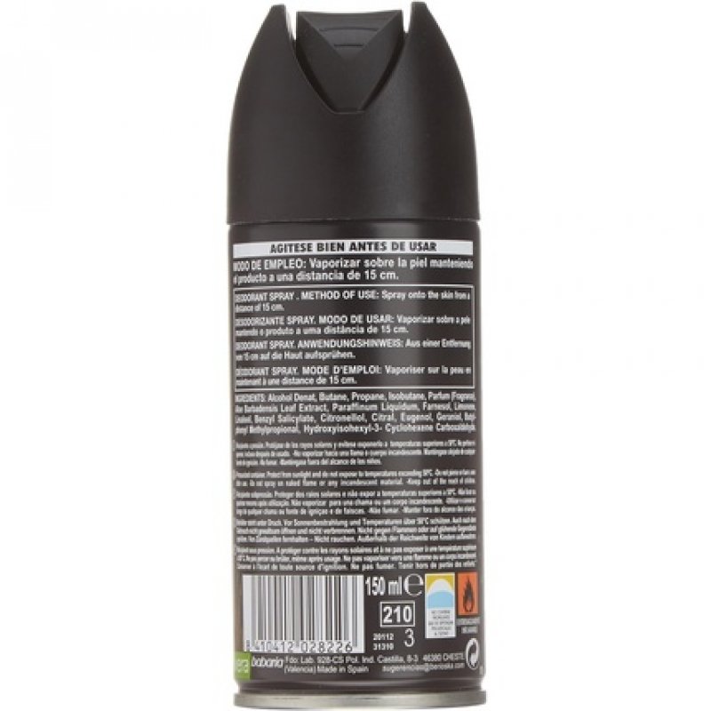 Babaria for Men Body Spray Splash 150ml