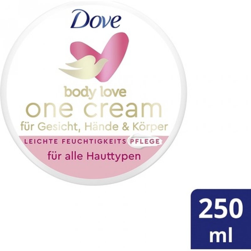 Dove Body Love One Cream Lightweight Moisturizing Body Cream for Face, Hands and Body for All Skin Types 250ml