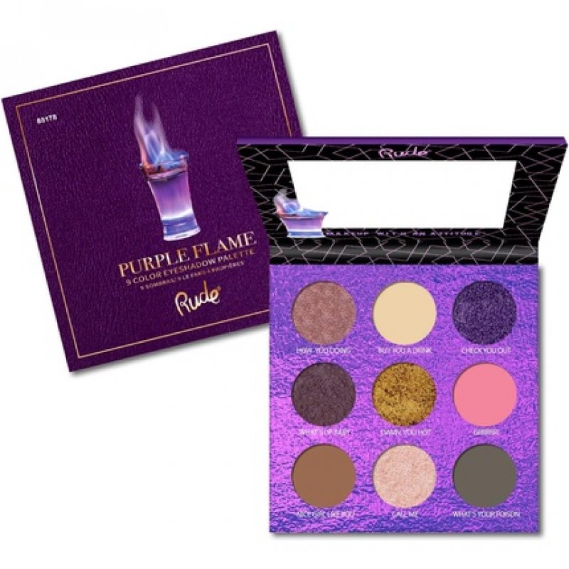 Rude Cocktail Party 9 Eyeshadow Palette Purple Flame