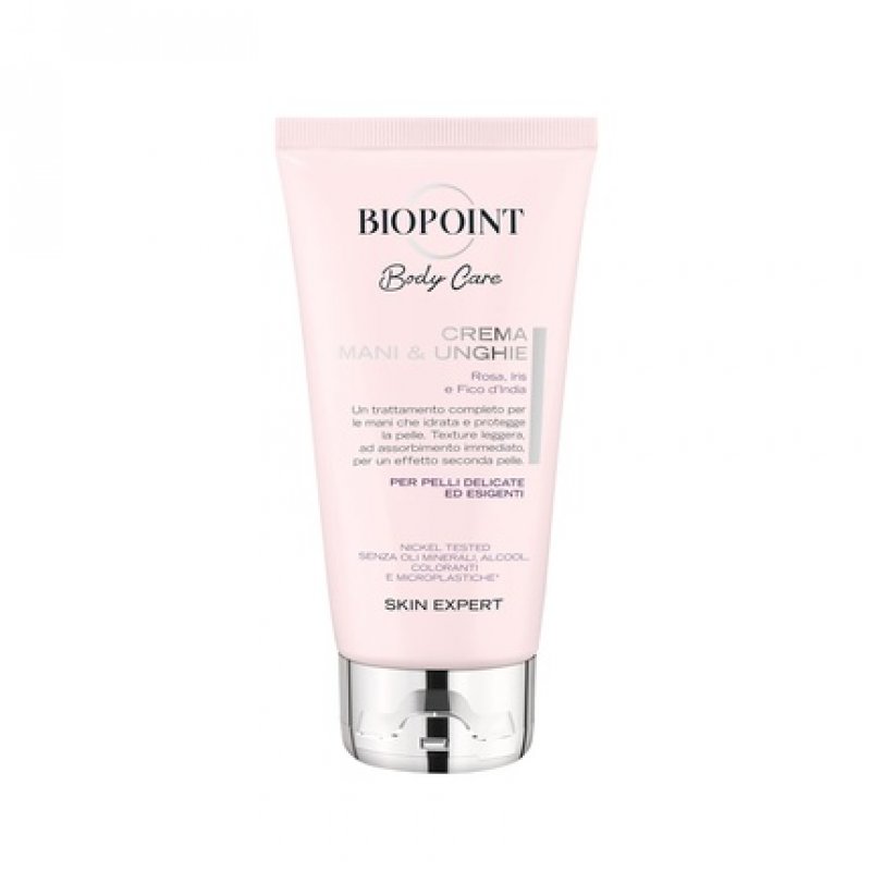 Biopoint Hand and Nail Cream Enriched with Prickly Pear and Rose Moisturizes and Protects Immediate Absorption 75ml