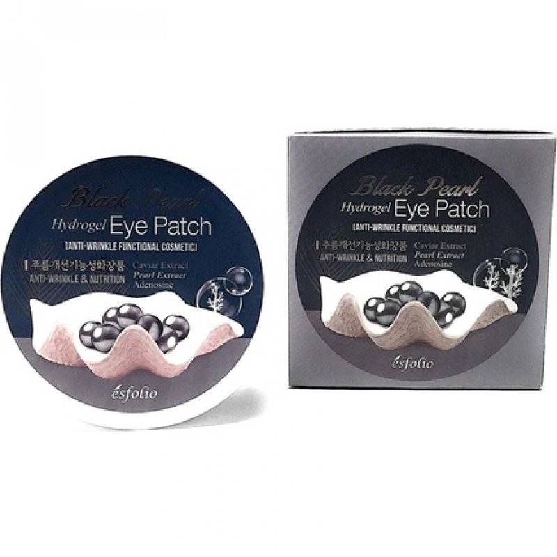 Esfolio Black Pearl Hydrogel Eye Patch Anti-Wrinkle Functional Cosmetic Fine Lines Brightening Rejuvenation Dark Circles