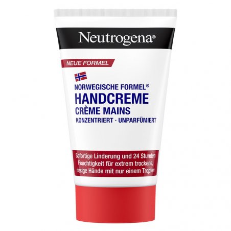 Neutrogena Concentrated Unscented Hand Cream 50ml - Soothing Moisturizer with 40% Glycerin and Vitamin E for Extremely