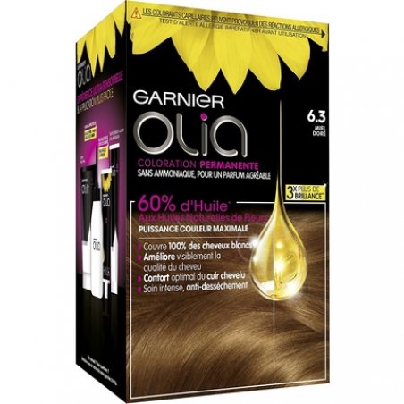 Garnier Olia Permanent Hair Color Ammonia Free 6.3 Golden Honey