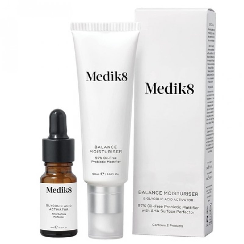 Medik8 Balance Moisturiser with Glycolic Acid Activator 50ml
