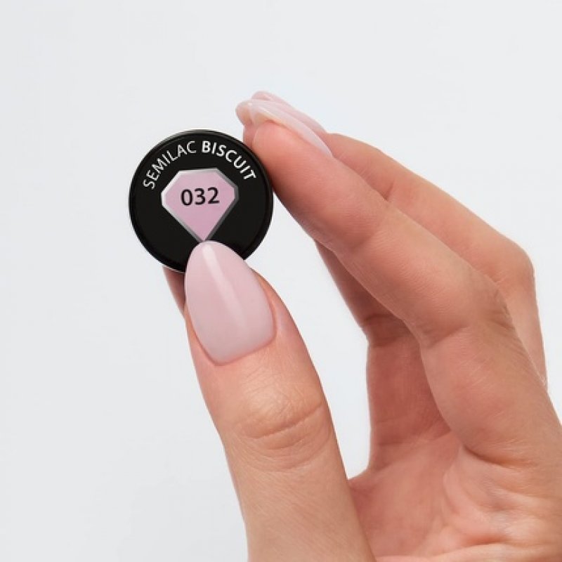 Semilac UV Nail Polish Biscuit 032 Pink 7ml - Colorful and Long-Lasting Nail Polish for Intensive Nails