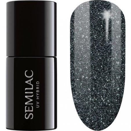 Semilac UV Nail Polish Starlight Night Black Color 096 7ml