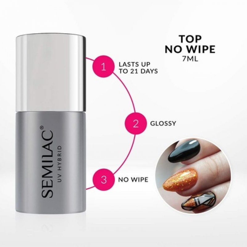 UV Nail Polish Top No Wipe Coat 7ml