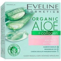Eveline Cosmetics Organic Aloe Collagen Moisturizing and Soothing Face Cream Gel 50ml