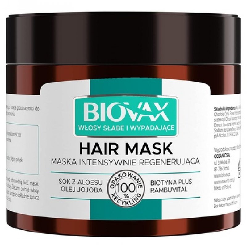 L'biotica Biovax Mask for Weak Hair with Tendency to Fall Out 250ml