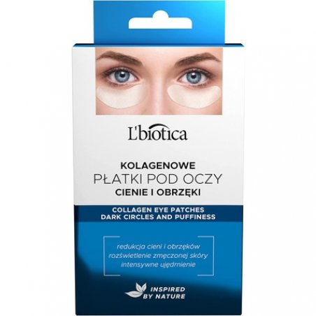 L'Biotica Collagen Under Eye Patches Reduction of Dark Circles Puffiness - 3 Pairs