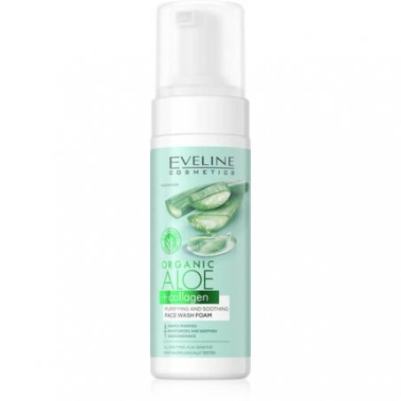 Eveline Organic Aloe Collagen Purifying and Soothing Face Wash Foam 150ml