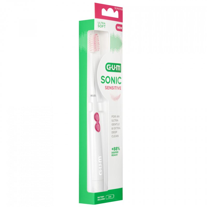 GUM Sonic Sensitive Adult Sonic toothbrush White