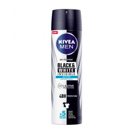 NIVEA Men Black & White Active Hommes Déodorant spray 200 ml 1 pièce(s)