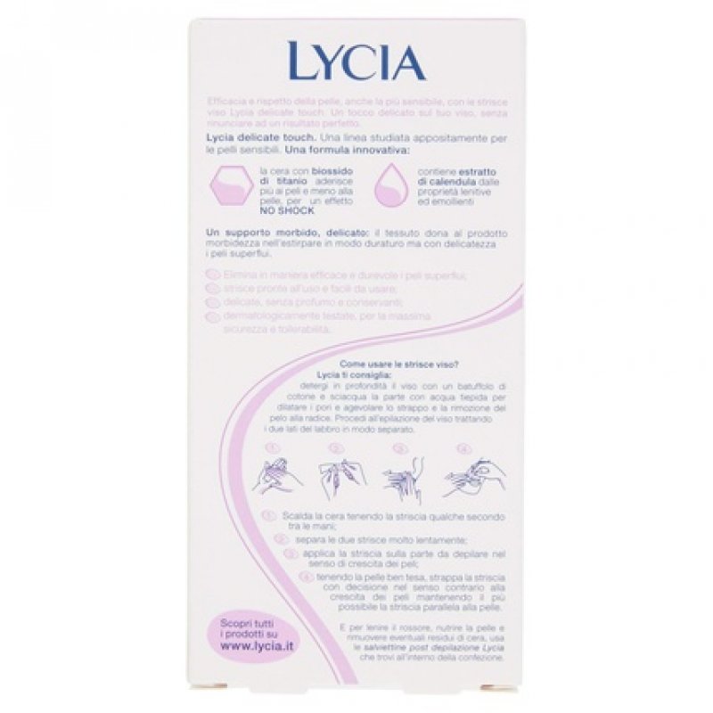 Lycia Face Professional 20 Depilatory Strips 10ml