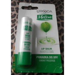 Melissa Lip Balm Protect & Care with Beeswax, Vitamin E, Carnauba Wax, Lanolin, UVA/UVB