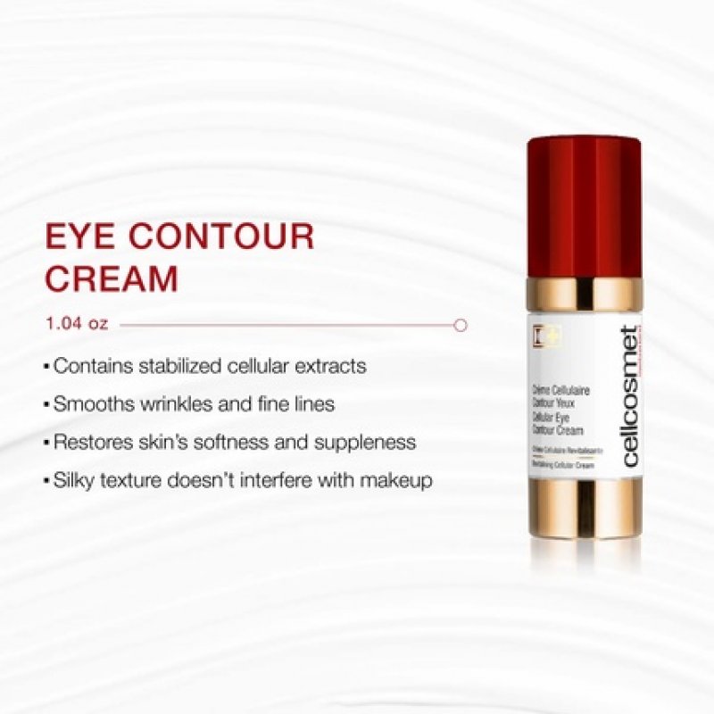 Cellcosmet Cellular Eye Contour Cream Revitalizing Eye Cream and Anti-Aging Treatment 1.04 oz