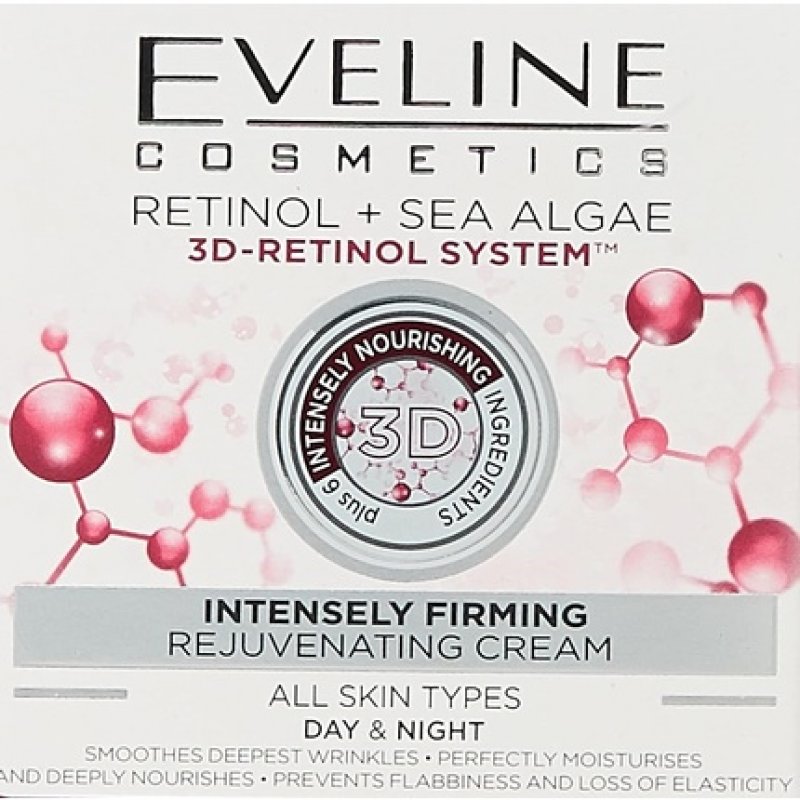 Eveline Cosmetics Nature Line 3D Seaweed Intensive Firming Rejuvenating Day and Night Cream 50ml Retinol and Sea Algae