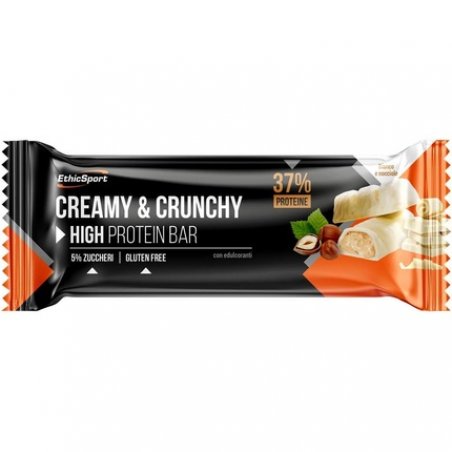 Ethicsport Creamy & Crunchy Protein Bar White and Hazelnut 30g