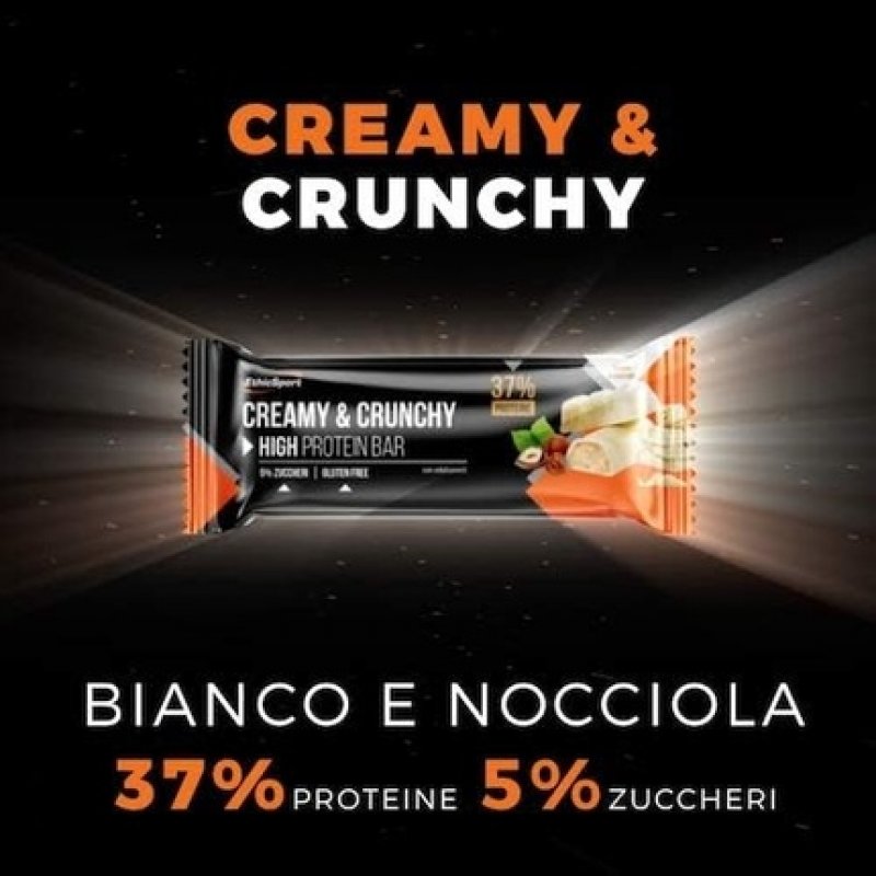 Ethicsport Creamy & Crunchy Protein Bar White and Hazelnut 30g