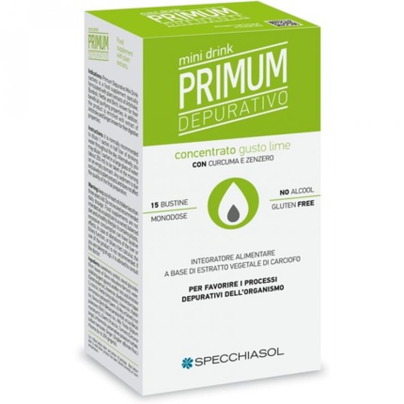 Specchiasol Primum Drenante Integratore Minidrink Lime Flavor 15 Sticks